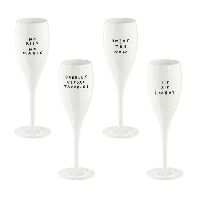Superglas CHEERS No. 1, 4er-Set cotton white Neue Kollektion