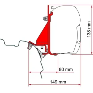 Top-Seller Adapter Kit FIAMMA Kombischienenhalterung Reimo, Brandrup, Vamoose passend für VW T5/T6 für Markise F45