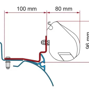 Nur Heute Markisenadapter Kit für Campereve Cap Road Wandmarkise F35 Pro – 2-tlg.