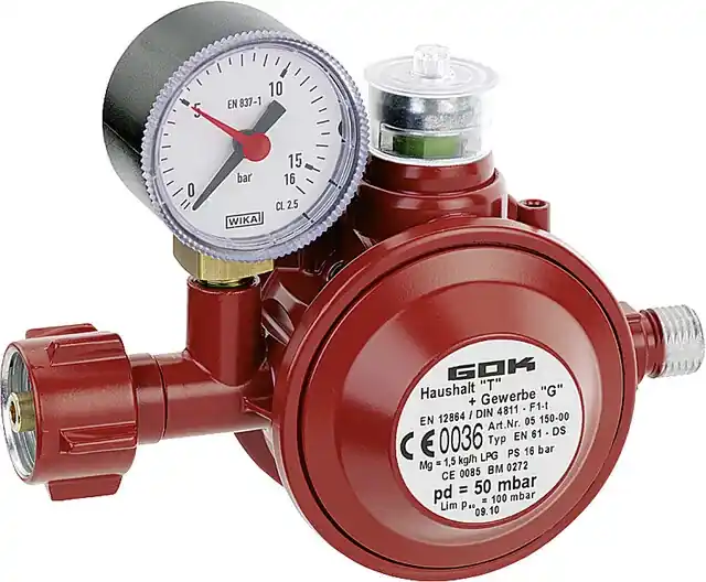 Heißes Angebot Niederdruckregler Typ EN61-DS PS 16 bar 1,5 kg/h KLF x G 1/4 LH-KN