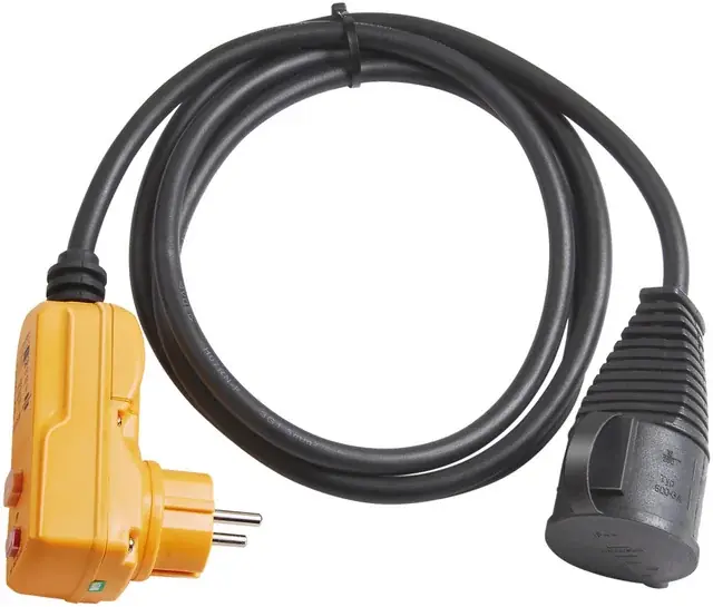 Meistverkauft Schutzadapterkabel FI IP44 2m schwarz H07RN-F 3G1,5