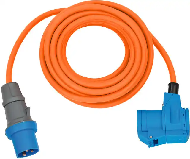 Verl.-Kabel 10m CEE Stecker/ CEE Kupplung H07RN-F 3G2,5, orange, 230 V/16A Wochenendangebot