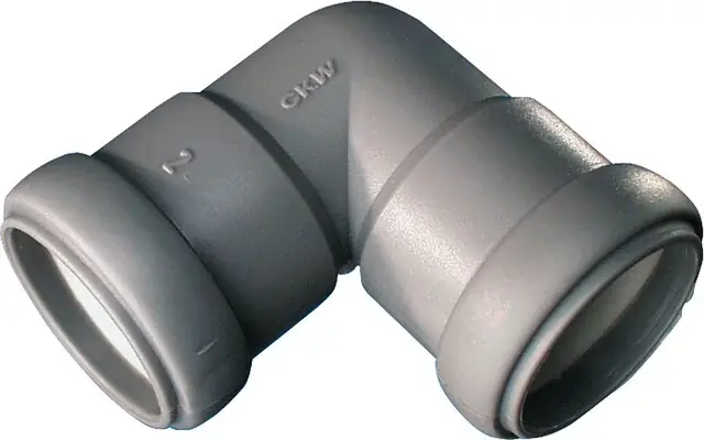 Winkel 90° zu AW-Rohrsystem 28 mm mit Dichtung Nur Heute