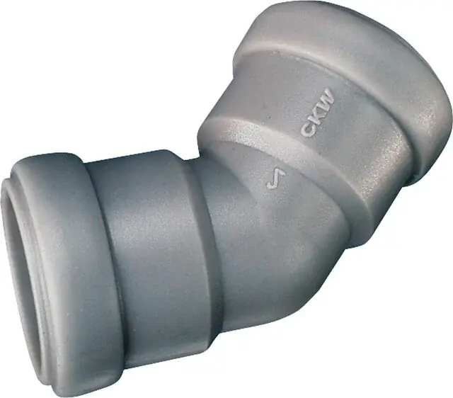 Winkel 45° zu AW-Rohrsystem 28 mm mit Dichtung Mega-Angebot