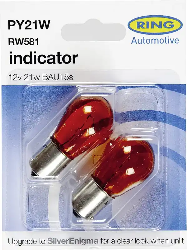 Ausverkauf KFZ-Lampe BA 15 / 12 V / 21 W Ø 22 mm, D Farbe rot, 2 er Set
