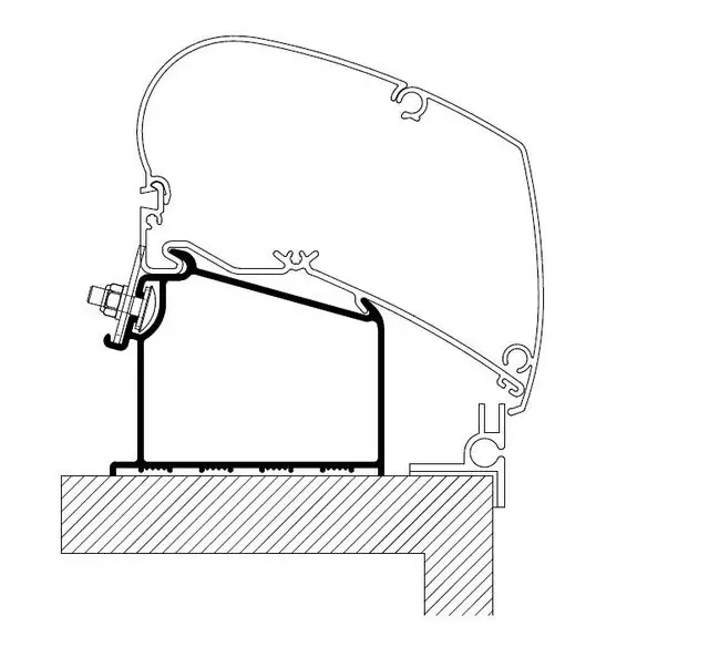 Jetzt Kaufen Adapterschiene THULE 4-tlg. für Dachmarkise Omnistor Serie 6 / 9, passend für Adria Caravan ab 2015