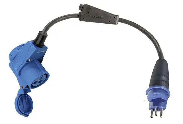 CEE-Adapterleitung Weingärtner Schweiz – SEV Typ 13, 10A/250V CEE Winkel 3-polig. 16A 1,5 m, Farbe schwarz Beliebt