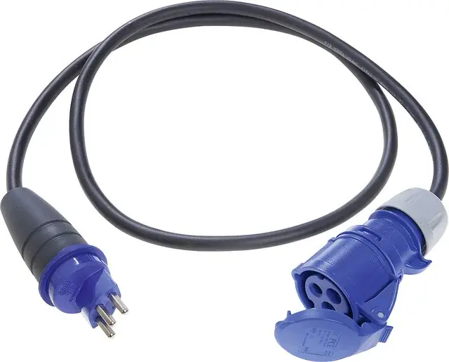 Jetzt Kaufen CEE-Adapterleitung Weingärtner Schweiz Typ 23S – 16A/250V CEE 3-polig 16A/250 V 1,5 m, Farbe schwarz