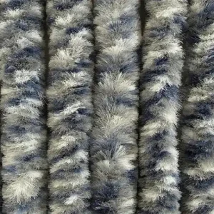Expressversand Superflausch-Türvorhang weiß/grau/blau