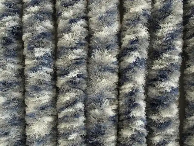 Expressversand Superflausch-Türvorhang weiß/grau/blau