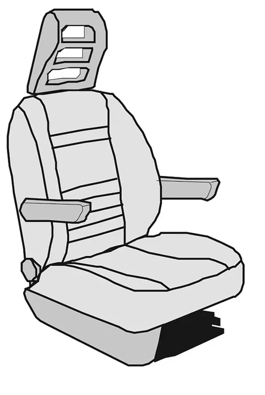 Highlight Schonbezug Isri Atessa Sitz Basis Ducato bis 5/2014 Velours, 2-teilig