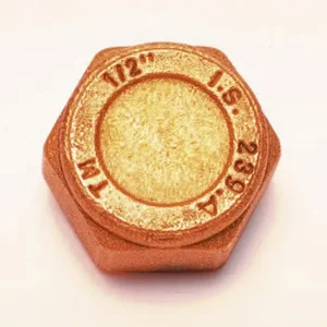 Deckel mit Innengewinde, Messing Neue Ware