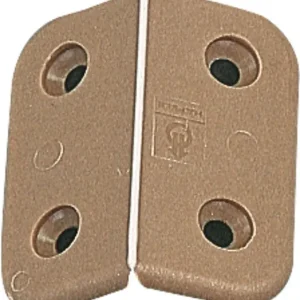 Geprüft Kunststoffscharnier 40 x 44 mm Farbe braun Inhalt 10 Stück