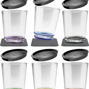 Magnet-Trinkbecher silwy 250 ml 6er-Set + Deckel Fb. multicolour Mega-Angebot