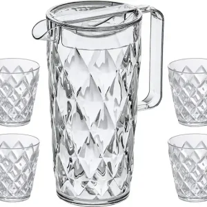 Kanne + Becher koziol CRYSTAL Kanne 1,6 l + 4 Becher 250 ml Farbe crystal clear Jetzt Kaufen
