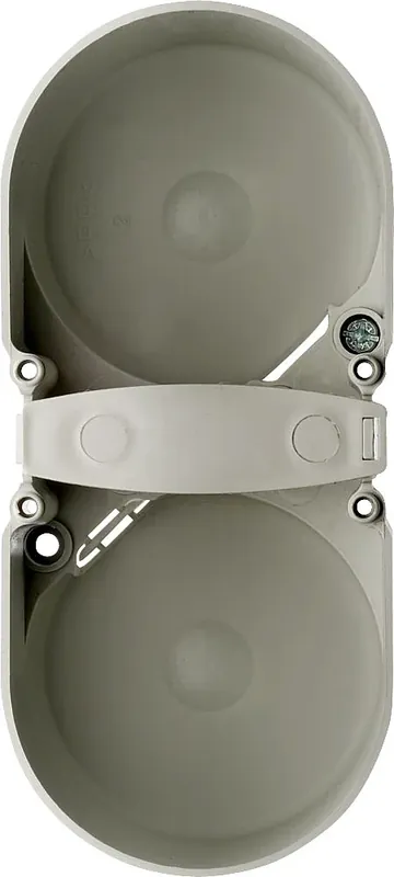 Berührungsschutzdose Berker 2-fach Farbe grau Ø 49 mm Super-Preis