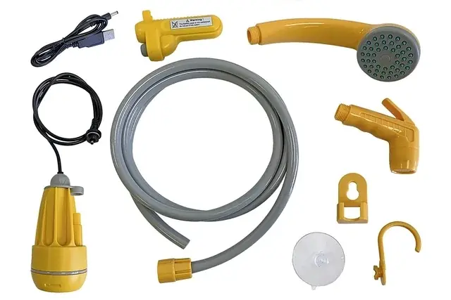 Letzte Chance Mobile Dusche H.A.B.A. mit Akku Farbe gelb / grau
