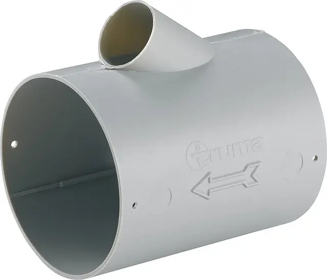 Abzweig-T AT truma Durchmesser 65 / 72 mm Ausgang Durchmesser 22 mm Farbe achatgrau Neu Im Sortiment