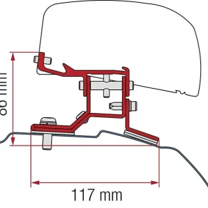 Adapter Fiamma 2-tlg. passend für Ford Custom L1 ab 2012 für F40van Linkslenker Sonderangebot