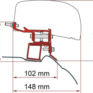 Adapter FIAMMA 2-tlg. passend für Mercedes V Class ab 2014 für F40van Linkslenker Preisreduziert