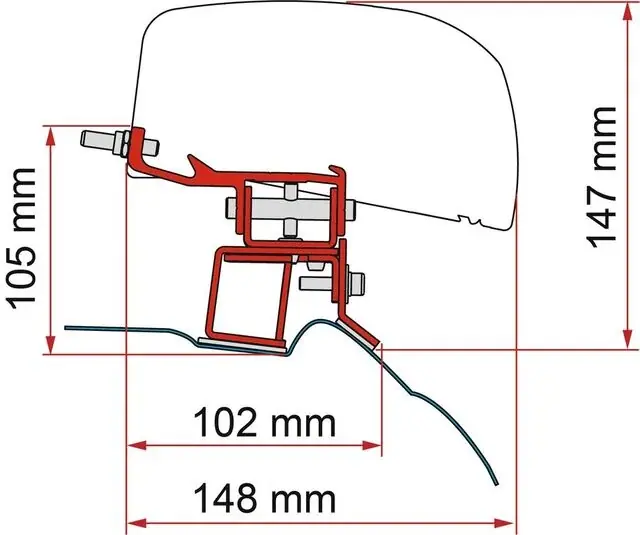 Adapter FIAMMA 2-tlg. passend für Mercedes V Class ab 2014 für F40van Linkslenker Preisreduziert