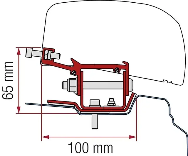 Bestseller Adapter FIAMMA 2-tlg. passend für Renault Trafic L1 ab 2014 für F40 van Links- u. Rechtslenker