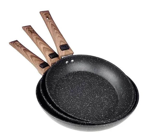 Pfannenset Alu gimex Black Line mit Holzdekor 3-tlg. Garantierte Lieferung