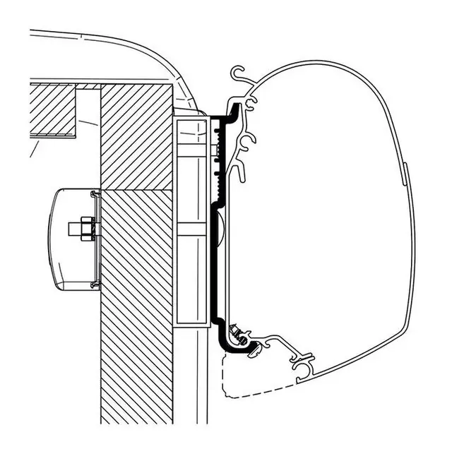 Adapter Thule passend für Carado Sunlight Set für Wandmontage Neue Ware