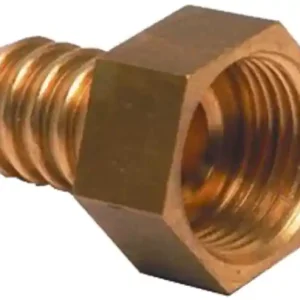 Abverkauf Messing-Tülle gerade starr 1 / 2 Zoll x 10 mm , IG sechskannt, 24er Schlüsselweite