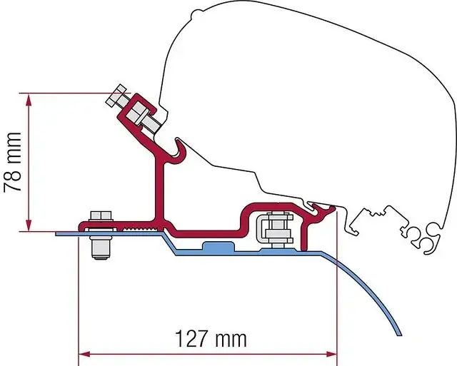 Adapterkit FIAMMA 3-tlg. passend für F5 S/F65 L Ducato H3 / Jumper H3 / Boxer H3 ab Bestseller
