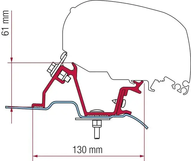 Günstig Adapterkit FIAMMA 3-tlg. passend für F65 / F80 Mercedes Sprinter/VW Crafter High Roof