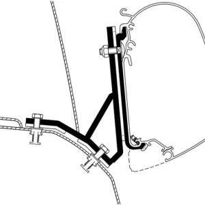 Adapterkit 3-tlg. THULE zu Wandmarkise Omnistor Serie 5/8 passend für Ducato Lift Roof Preis Gesenkt