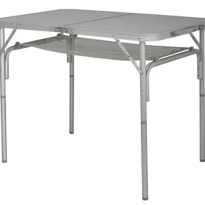 Neue Ware Tisch Eurotrail Monnai mit Netzablage Alu Farbe grau