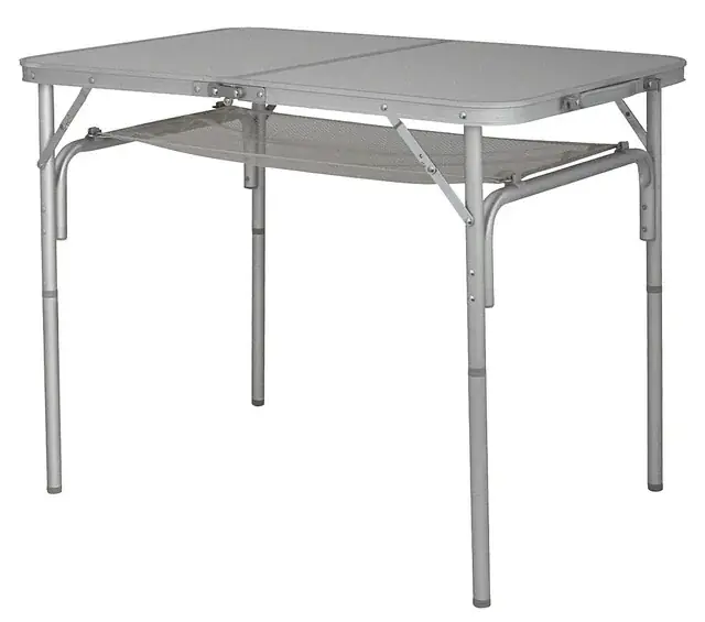 Neue Ware Tisch Eurotrail Monnai mit Netzablage Alu Farbe grau