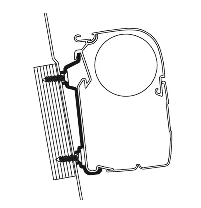 Adapterkit 2-tlg. Zu Wandmarkise THULE Omnistor Serie 5 / 8 passend für Ford Transit Hochdach Geprüft