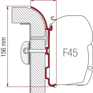 Aktuell Adapterkit FIAMMA 3-tlg. Zu Wandmarkise F45S / F45L passend für Bürstner