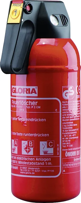 Auto-Feuerlösche P2 GM 2 kg mit Manometer Must-Have