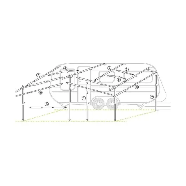 Neue Ware Senkrechtstütze piper mit Bügelfuss Stahl Durchm. 25 mm 170 – 260 cm