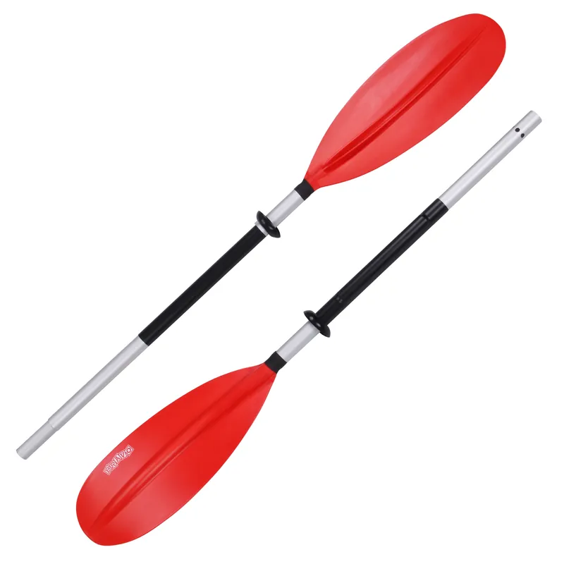 Preis Gesenkt Blueborn KWB 220-2 - Aluminium Doppelpaddel 220cm, asymetrische verstellbare Paddelblätter, 1085g