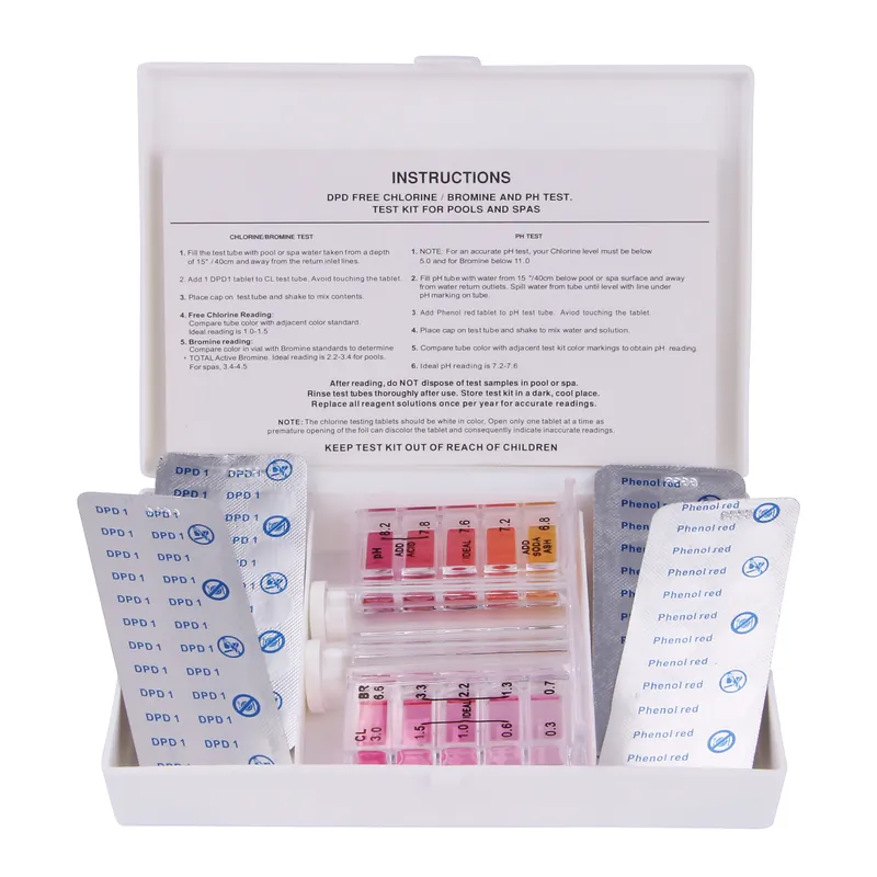Blueborn Pooltester Set Wassertester für Chlor, Brom & PH inkl 10x DPD1 10x PhenolRed Tabletten Finale Aktion