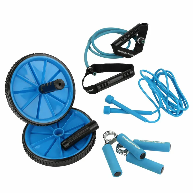 Carnegie TravelGym mobiles Fitnessstudio mit Ab Toner, Fingerhantel, Expander & Springseil Meistverkauft