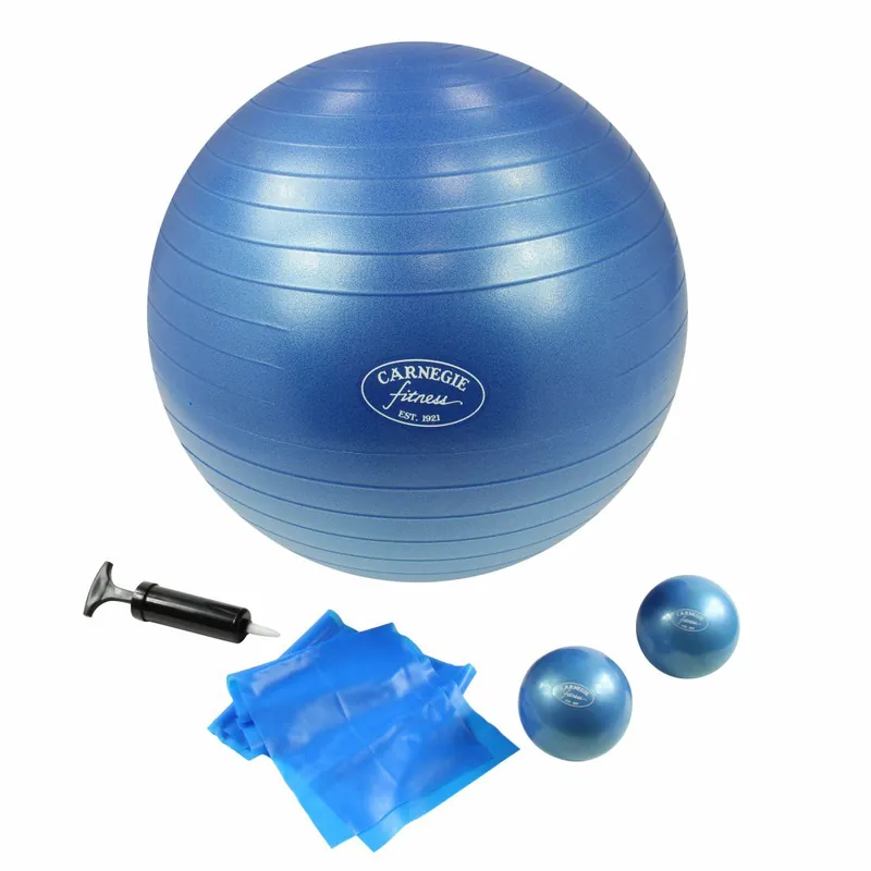 Carnegie Pilates Set Toning Bälle 450g Pilates Band 120cm Gymnastikball ø 65cm, Ideal für zu Hause Günstig