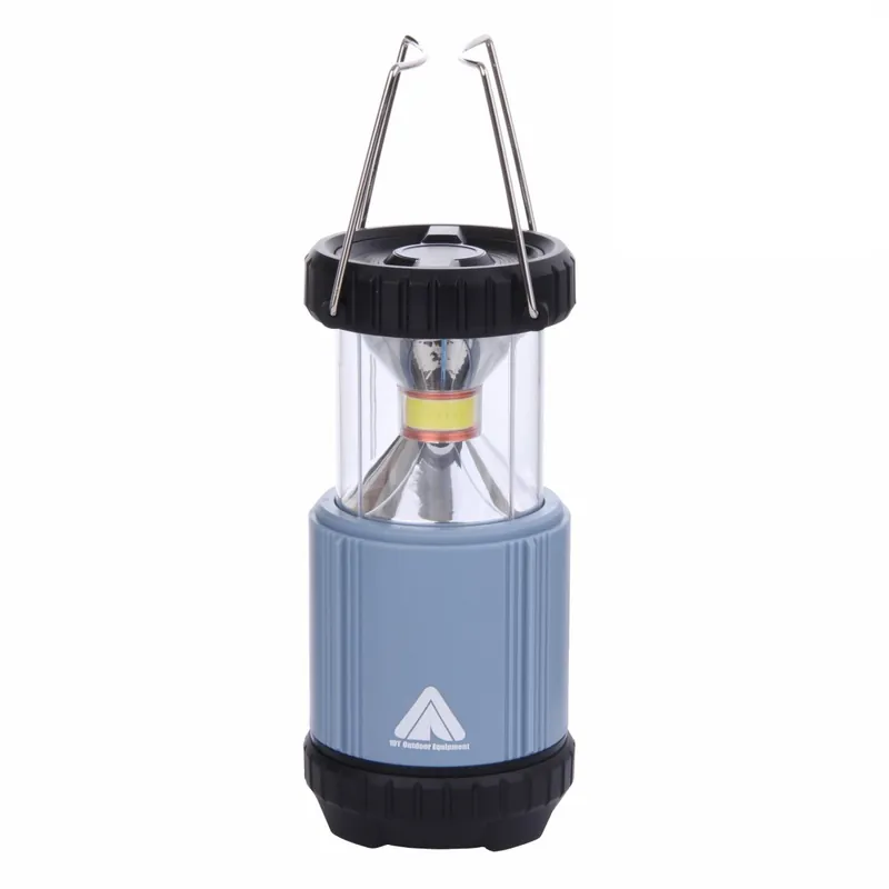 10T COL 300 - helle Camping-Lampe mit 300 Lumen | COB LED 5W | Ø 89 x 123 mm | 342 g Laterne | blau Preisknaller