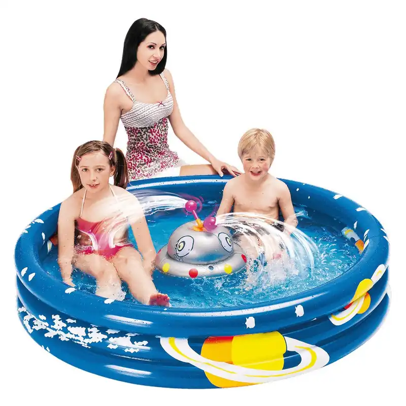 Jilong Ufo Spray Pool Ø150x30cm Kinderpool Planschbecken Schwimmbecken Wassersprüher Wasserspielzeug Beliebt