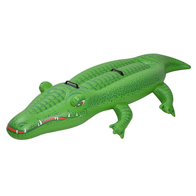 Jilong Krokodil XL Schwimmtier 200x100 cm 2 Mann Reittier Wasserspielzeug 2 Haltegriff Luftmatratze Neu Im Sortiment