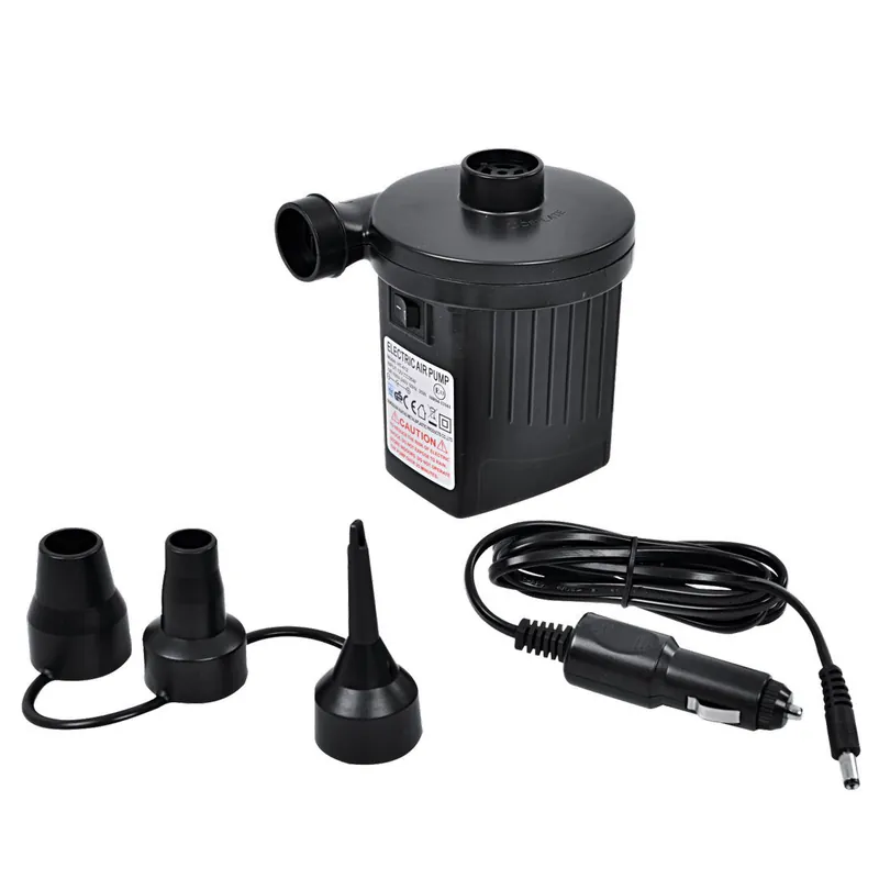 Jilong Elektro Luftpumpe 230V / 12V Luft-Kompressor 25mbar Elektrische Pumpe mit 3 Adapter Luftdüsen Garantierte Lieferung