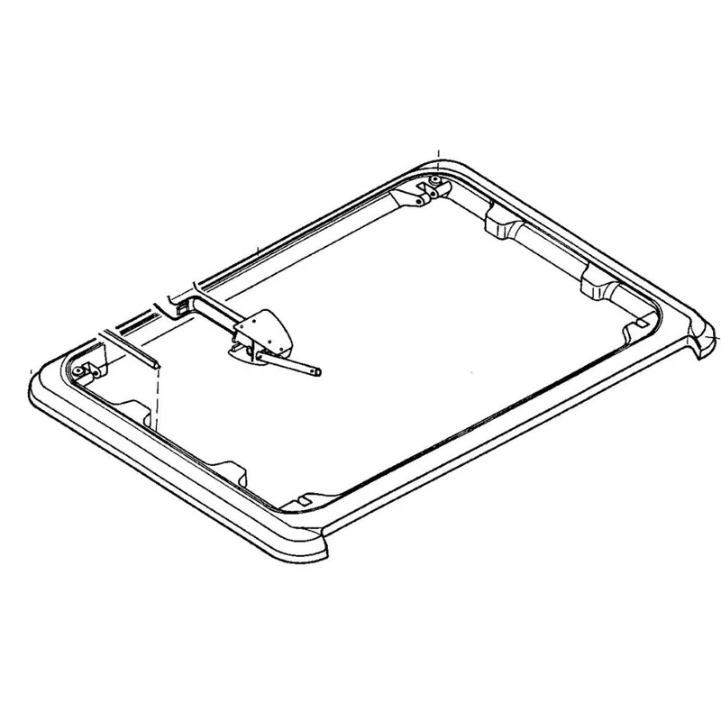 Begrenztes Angebot Dometic Heki 1 Grundrahmen kompl., ohne Zwangsentlüftung u. Glas - cremeweiß