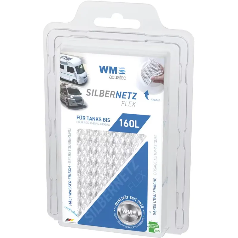 WM aquatec Silbernetz flex für Wasserkonservierung - Tankinhalt 160 Ltr. Garantierte Lieferung