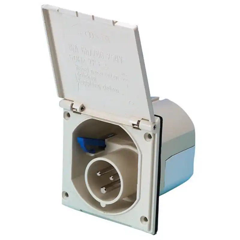 ABL CEE Einspeisungsstecker 104 x 104 mm - cremeweiß Preisreduziert