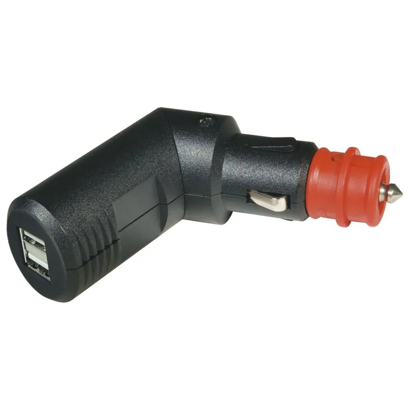 Markenware Procar Winkelbarer Doppel USB-Ladestecker 12 V, 5000 mA